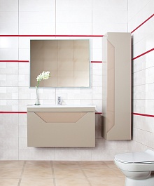 Бриклаер Мебель для ванной Брайтон 100 (Фостер) глиняный серый – фотография-2